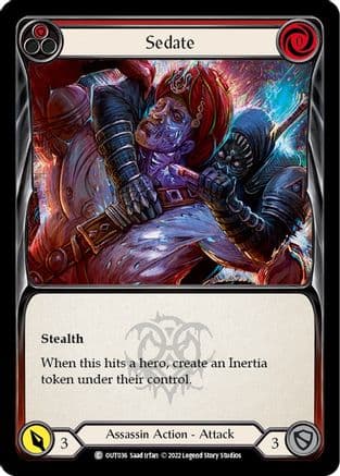 Sedate (Red) — Outsiders Flesh and Blood card by Saad Irfan