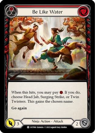 Be Like Water (Red) — Outsiders Flesh and Blood card by Enmoire