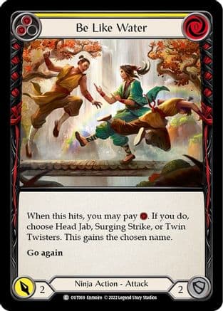Be Like Water (Yellow) — Outsiders Flesh and Blood card by Enmoire