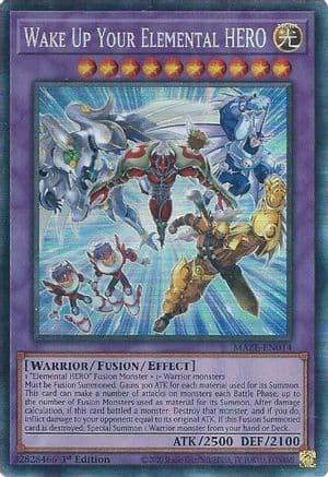 Wake Up Your Elemental HERO (CR) — Maze of Memories Yu-Gi-Oh! card by Studio Dice