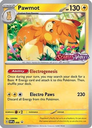 Pawmot - 006 (Prerelease) — SV: Scarlet & Violet Promo Cards Pokémon TCG card by GIDORA