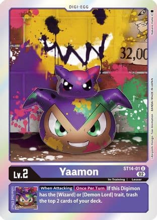 Yaamon — Starter Deck 14: Beelzemon Advanced Deck Set Digimon Card Game card by Akiyoshi Hongo, Toei Animation
