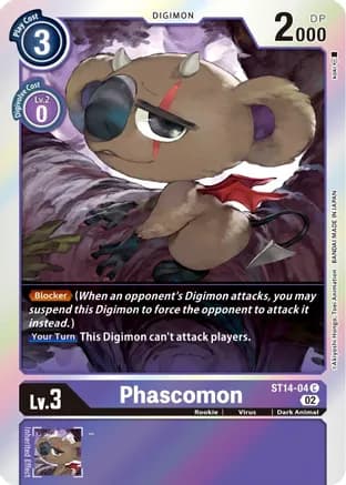 Phascomon — Starter Deck 14: Beelzemon Advanced Deck Set