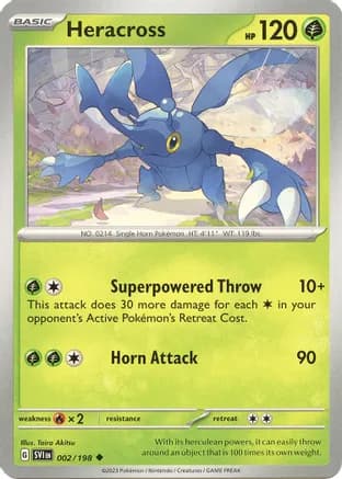 Heracross — SV01: Scarlet & Violet Base Set Pokémon TCG card by Taira Akitsu