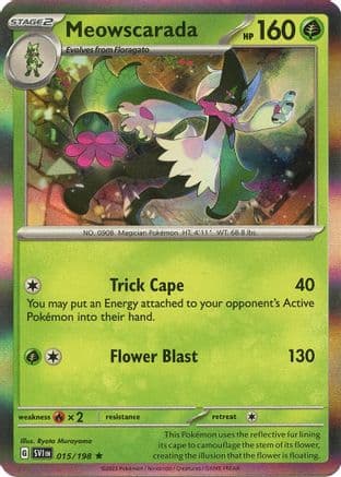 Meowscarada - 015/198 — SV01: Scarlet & Violet Base Set Pokémon TCG card by Ryota Murayama