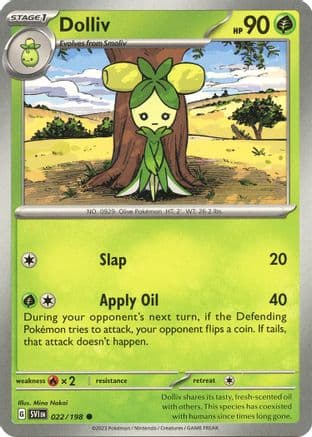 Dolliv - 022/198 — SV01: Scarlet & Violet Base Set Pokémon TCG card by 5ban Graphics