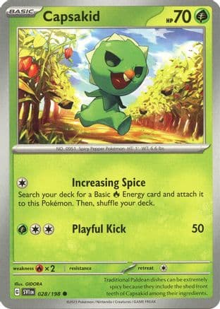Capsakid - 028/198 — SV01: Scarlet & Violet Base Set Pokémon TCG card by GIDORA