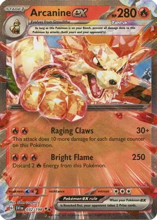 Arcanine ex - 032/198 — SV01: Scarlet & Violet Base Set Pokémon TCG card by 5ban Graphics