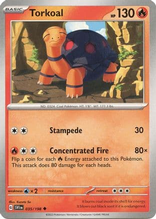 Torkoal — SV01: Scarlet & Violet Base Set Pokémon TCG card by Kurata So