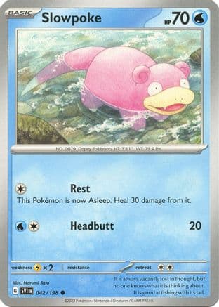 Slowpoke - 042/198 — SV01: Scarlet & Violet Base Set Pokémon TCG card by Narumi Sato
