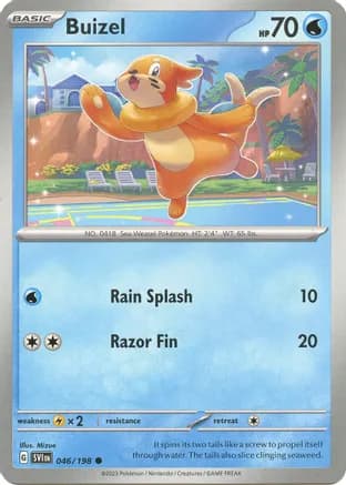Buizel — SV01: Scarlet & Violet Base Set Pokémon TCG card by Mizue