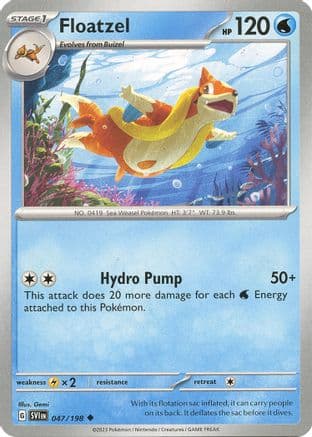 Floatzel — SV01: Scarlet & Violet Base Set Pokémon TCG card by Gemi