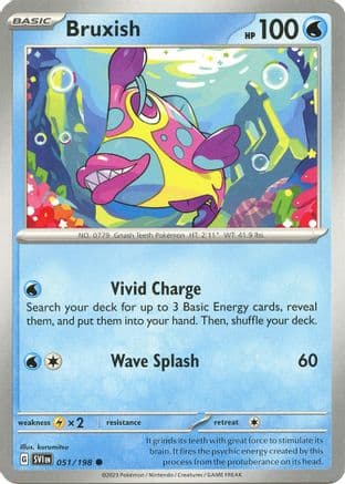 Bruxish — SV01: Scarlet & Violet Base Set Pokémon TCG card by kurumitsu