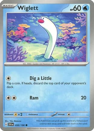 Wiglett - 056/198 — SV01: Scarlet & Violet Base Set Pokémon TCG card by Tika Matsuno
