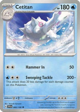 Cetitan — SV01: Scarlet & Violet Base Set Pokémon TCG card by Anesaki Dynamic