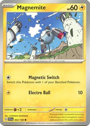 Magnemite — SV01: Scarlet & Violet Base Set Pokémon TCG card by Masakazu Fukuda