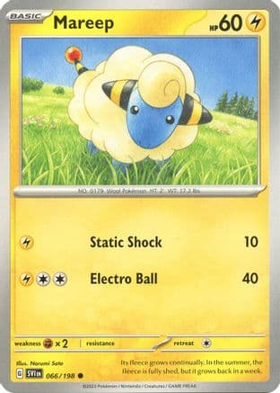 Mareep — SV01: Scarlet & Violet Base Set Pokémon TCG card by Narumi Sato