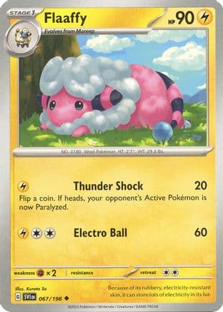 Flaaffy — SV01: Scarlet & Violet Base Set Pokémon TCG card by Kurata So