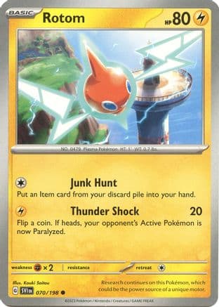 Rotom - 070/198 — SV01: Scarlet & Violet Base Set Pokémon TCG card by Kouki Saitou