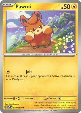 Pawmi - 073/198 — SV01: Scarlet & Violet Base Set Pokémon TCG card by Tika Matsuno