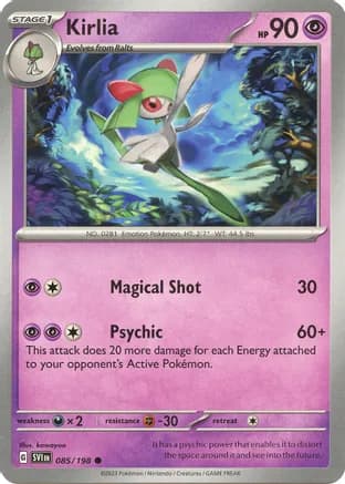 Kirlia - 085/198 — SV01: Scarlet & Violet Base Set Pokémon TCG card by kawayoo