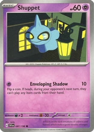 Shuppet — SV01: Scarlet & Violet Base Set Pokémon TCG card by Jerky