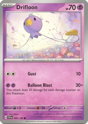 Drifloon — SV01: Scarlet & Violet Base Set Pokémon TCG card by Taira Akitsu