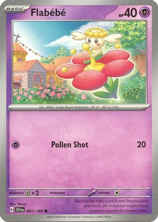 Flabebe — SV01: Scarlet & Violet Base Set Pokémon TCG card by Mizue