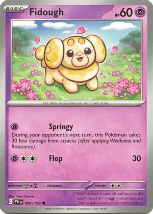 Fidough - 098/198 — SV01: Scarlet & Violet Base Set Pokémon TCG card by Saya Tsuruta