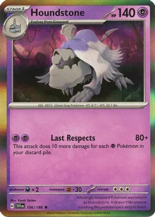 Houndstone — SV01: Scarlet & Violet Base Set Pokémon TCG card by Kouki Saitou