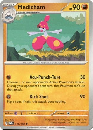 Medicham - 111/198 — SV01: Scarlet & Violet Base Set Pokémon TCG card by Jerky