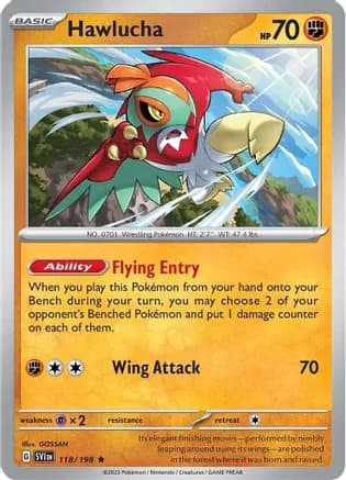 Hawlucha — SV01: Scarlet & Violet Base Set Pokémon TCG card by GOSSAN