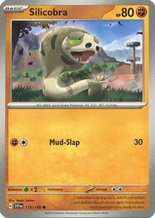 Silicobra — SV01: Scarlet & Violet Base Set Pokémon TCG card by Kouki Saitou
