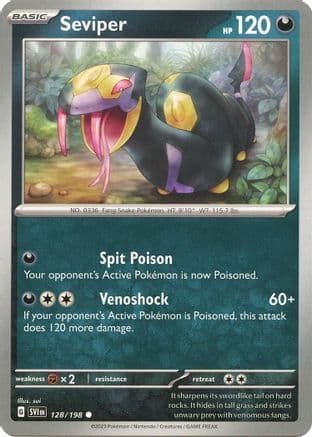 Seviper — SV01: Scarlet & Violet Base Set Pokémon TCG card by sui