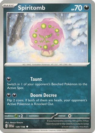 Spiritomb — SV01: Scarlet & Violet Base Set Pokémon TCG card by Naoyo Kimura