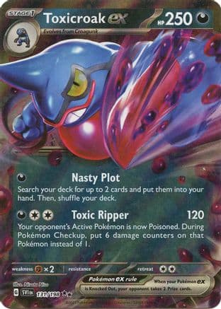 Toxicroak ex - 131/198 — SV01: Scarlet & Violet Base Set Pokémon TCG card by Nisota Niso