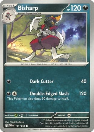Bisharp — SV01: Scarlet & Violet Base Set Pokémon TCG card by Hideki Ishikawa