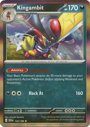Kingambit - 134/198 — SV01: Scarlet & Violet Base Set Pokémon TCG card by Anesaki Dynamic