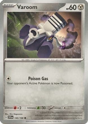 Varoom - 140/198 — SV01: Scarlet & Violet Base Set Pokémon TCG card by Shin Nagasawa