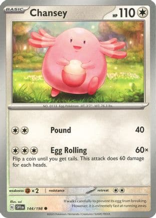 Chansey — SV01: Scarlet & Violet Base Set Pokémon TCG card by sui