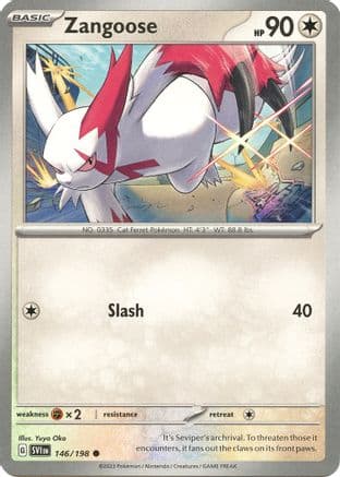 Zangoose - 146/198 — SV01: Scarlet & Violet Base Set Pokémon TCG card by Yuya Oka