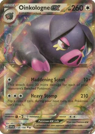 Oinkologne ex - 158/198 — SV01: Scarlet & Violet Base Set Pokémon TCG card by aky CG Works