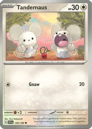 Tandemaus - 159/198 — SV01: Scarlet & Violet Base Set Pokémon TCG card by Pani Kobayashi