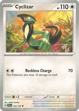 Cyclizar - 163/198 — SV01: Scarlet & Violet Base Set Pokémon TCG card by AKIRA EGAWA