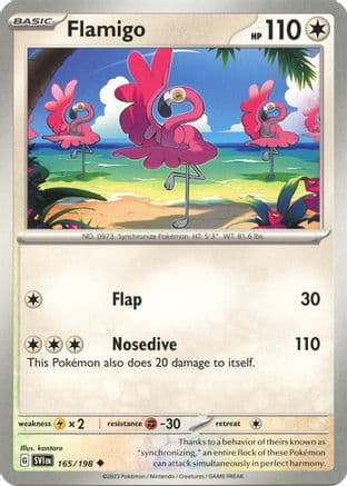 Flamigo — SV01: Scarlet & Violet Base Set Pokémon TCG card by kantaro