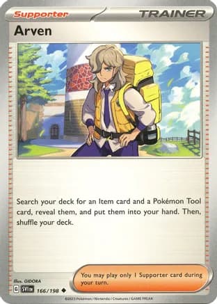 Arven - 166/198 — SV01: Scarlet & Violet Base Set Pokémon TCG card by GIDORA