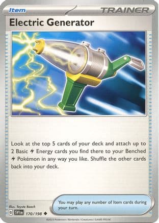 Electric Generator — SV01: Scarlet & Violet Base Set Pokémon TCG card by Toyste Beach