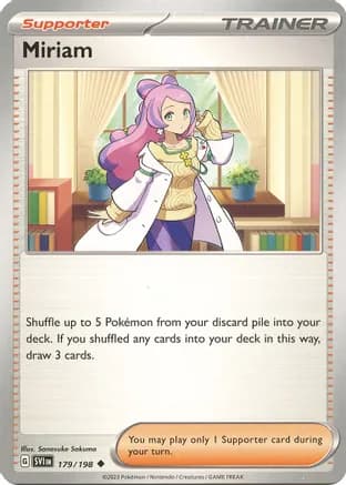 Miriam - 179/198 — SV01: Scarlet & Violet Base Set Pokémon TCG card by Sanosuke Sakuma
