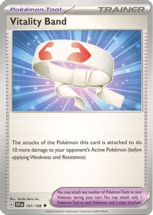 Vitality Band — SV01: Scarlet & Violet Base Set Pokémon TCG card by Studio Bora Inc.