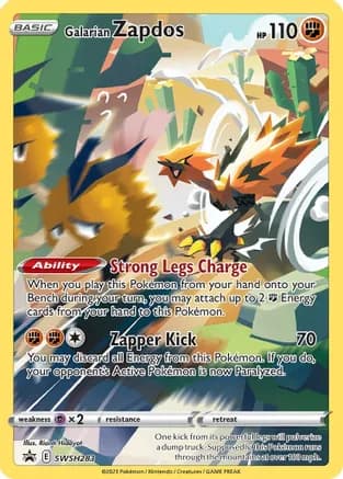 Galarian Zapdos - SWSH283 — SWSH: Sword & Shield Promo Cards